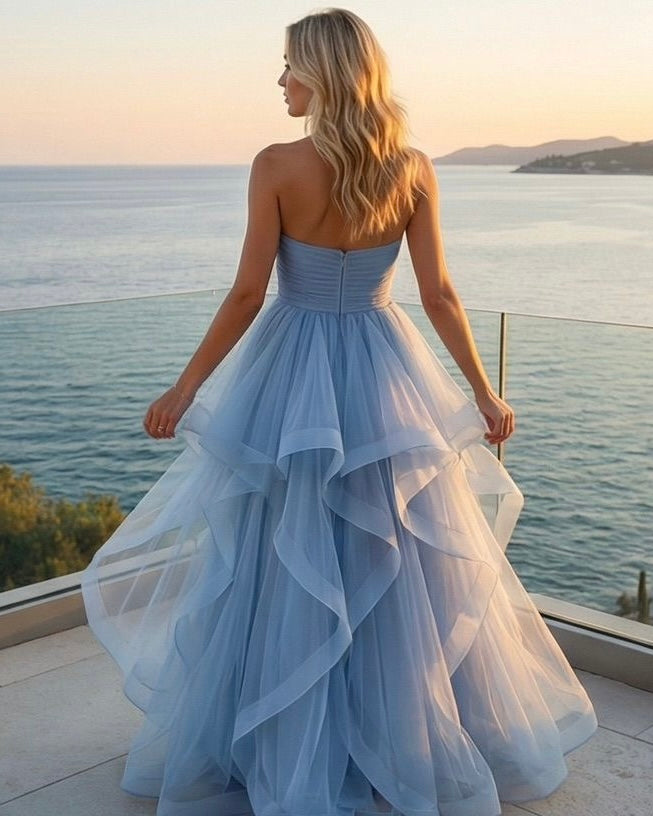 Vestido largo de tul 99622