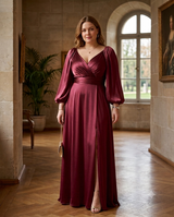 Long dress with sleeves R8307G