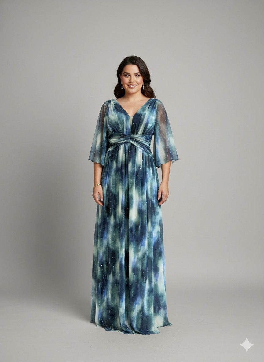 VESTIDO LARGO ESTAMPADO 2537-3 TG