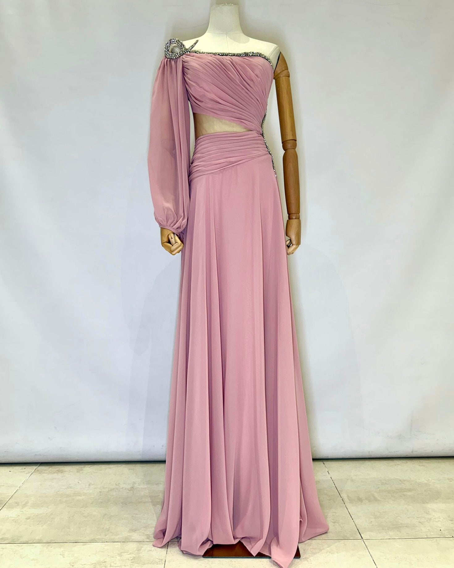 Vestido largo pedreria 19820-1