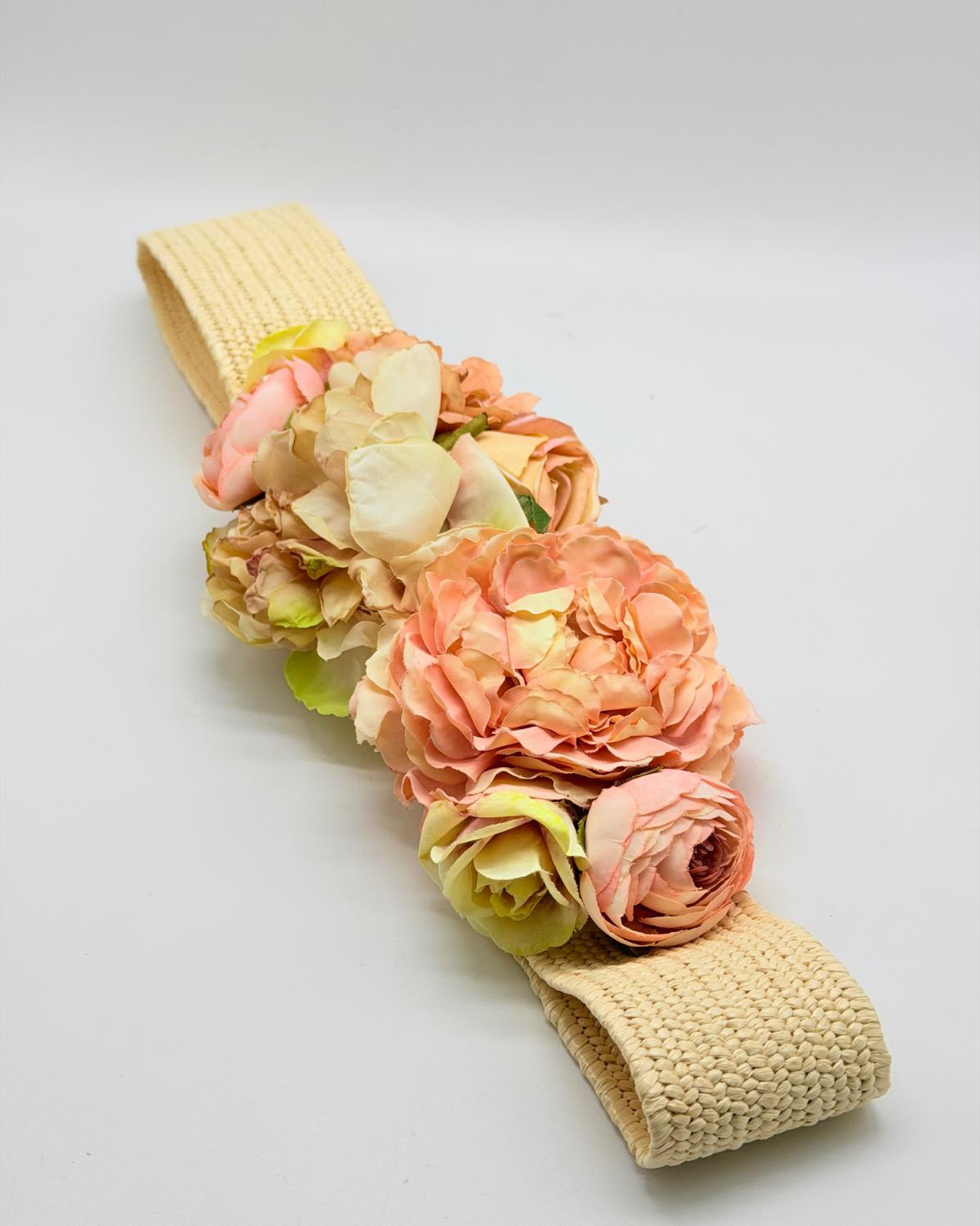 Cinturon de flores rafia BB551226