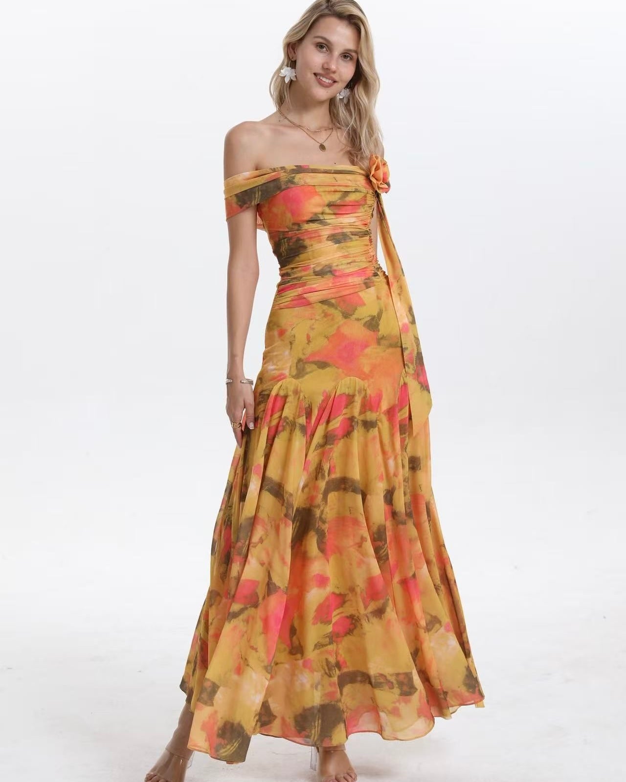 Vestido largo estampado 2678