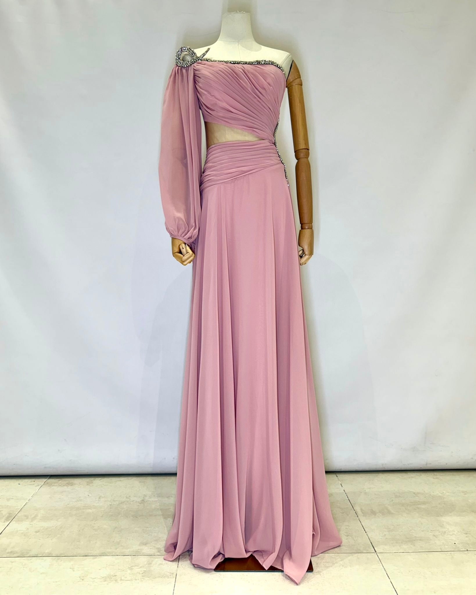 Vestido largo pedreria 19820-1