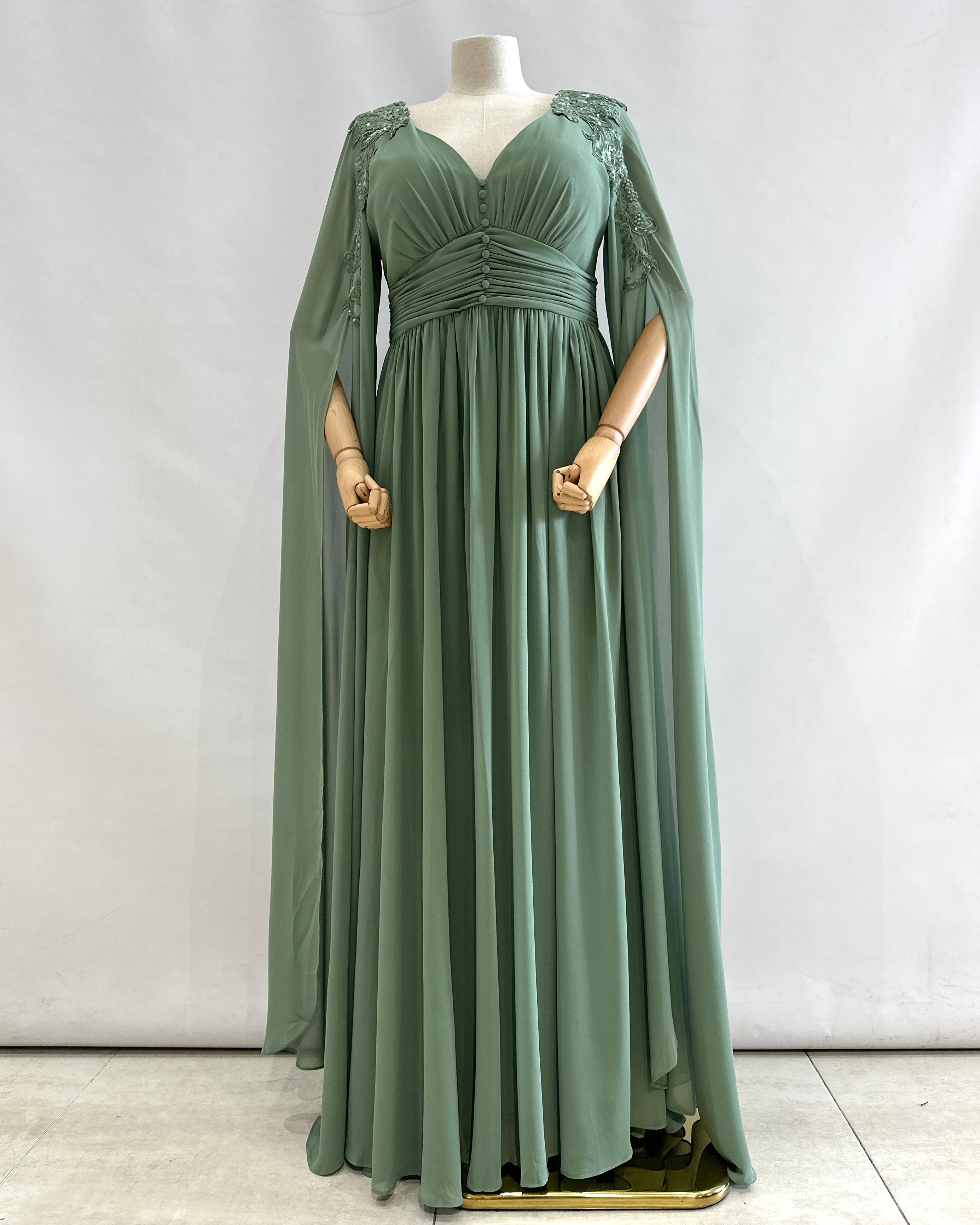 Long dress with sleeves R8307G