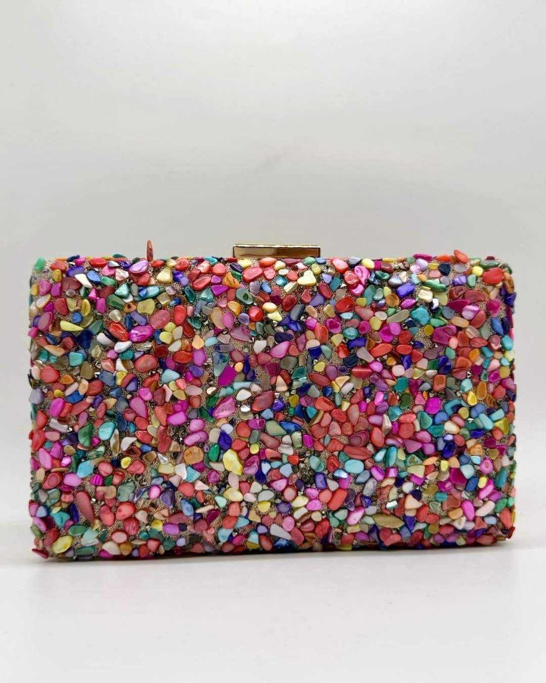 Clutch/bolsos piedras doble cara BR4066