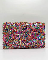 Clutch/bolsos piedras doble cara BR4066