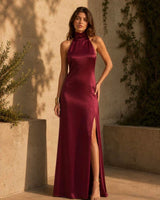 Vestido cuello halter 2612