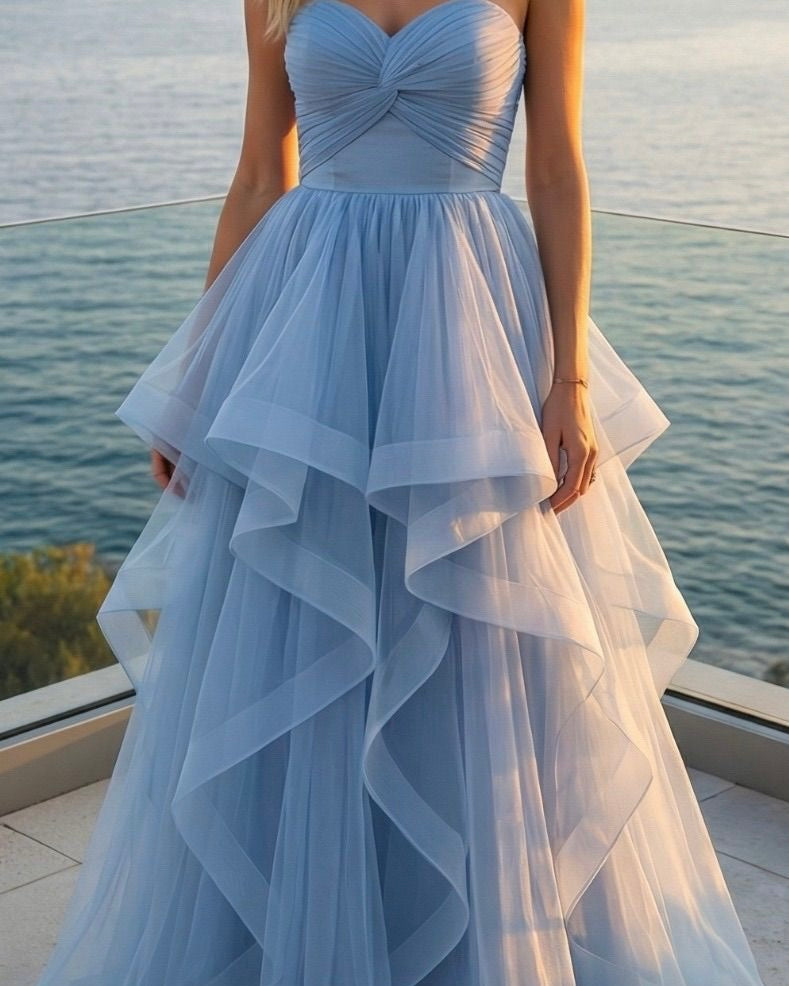 Vestido largo de tul 99622