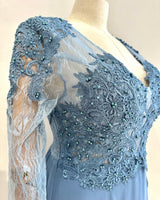 Vestido largo talla grande 9357