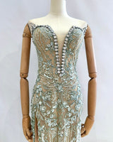 Vestido largo pedreria LYS504