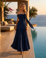 Vestido largo liso 2678-1