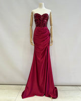 Vestido sirena con pedreria 202508