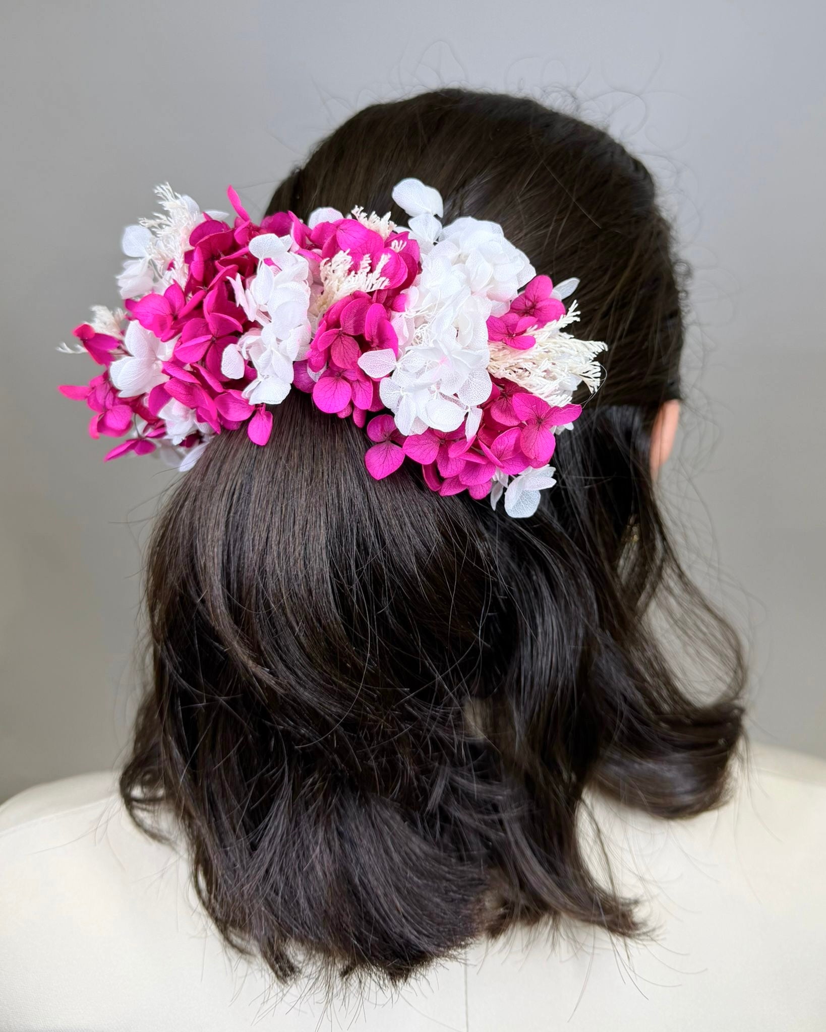 Tocado de flores naturales grande