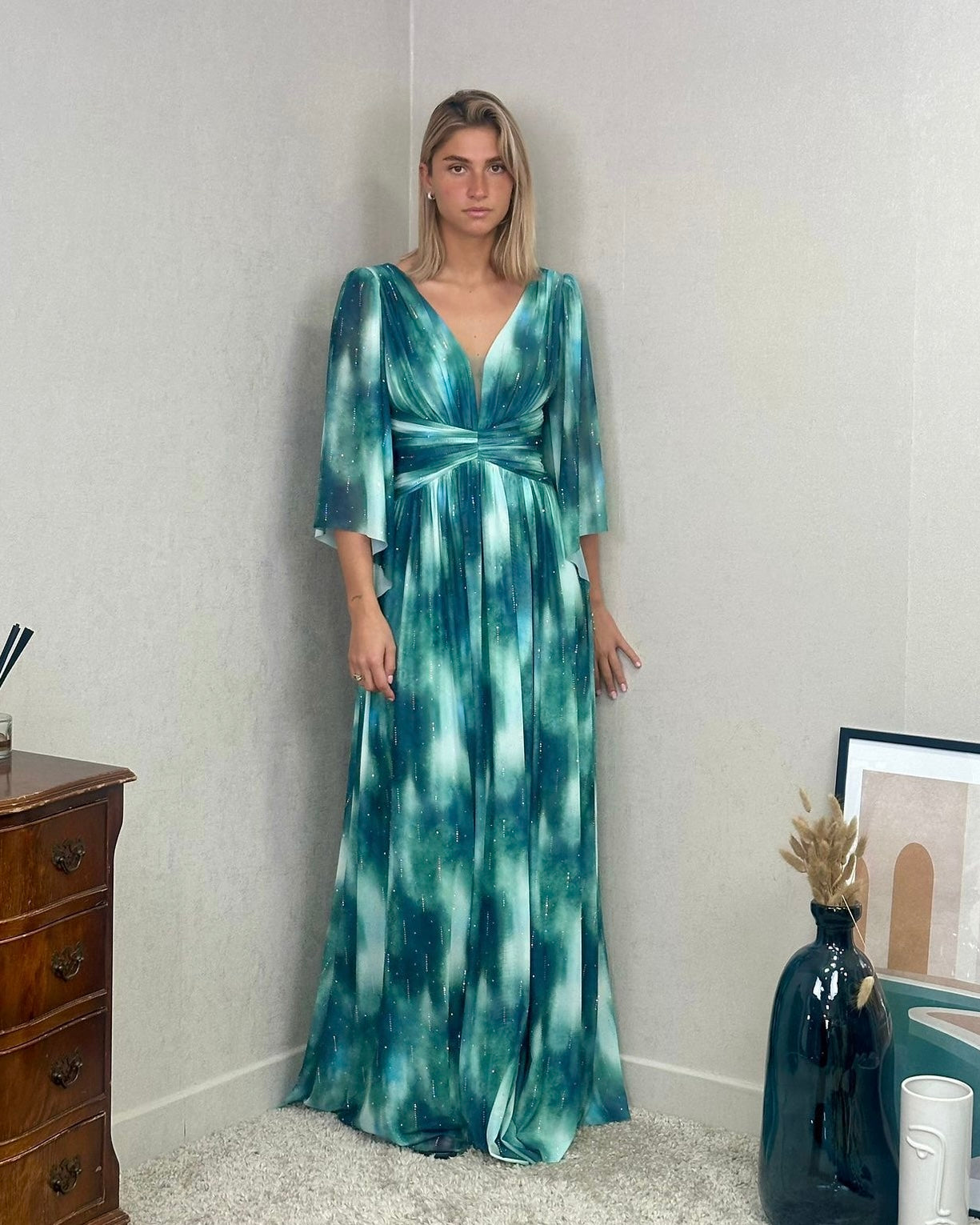 VESTIDO LARGO ESTAMPADO 2537-3 TG