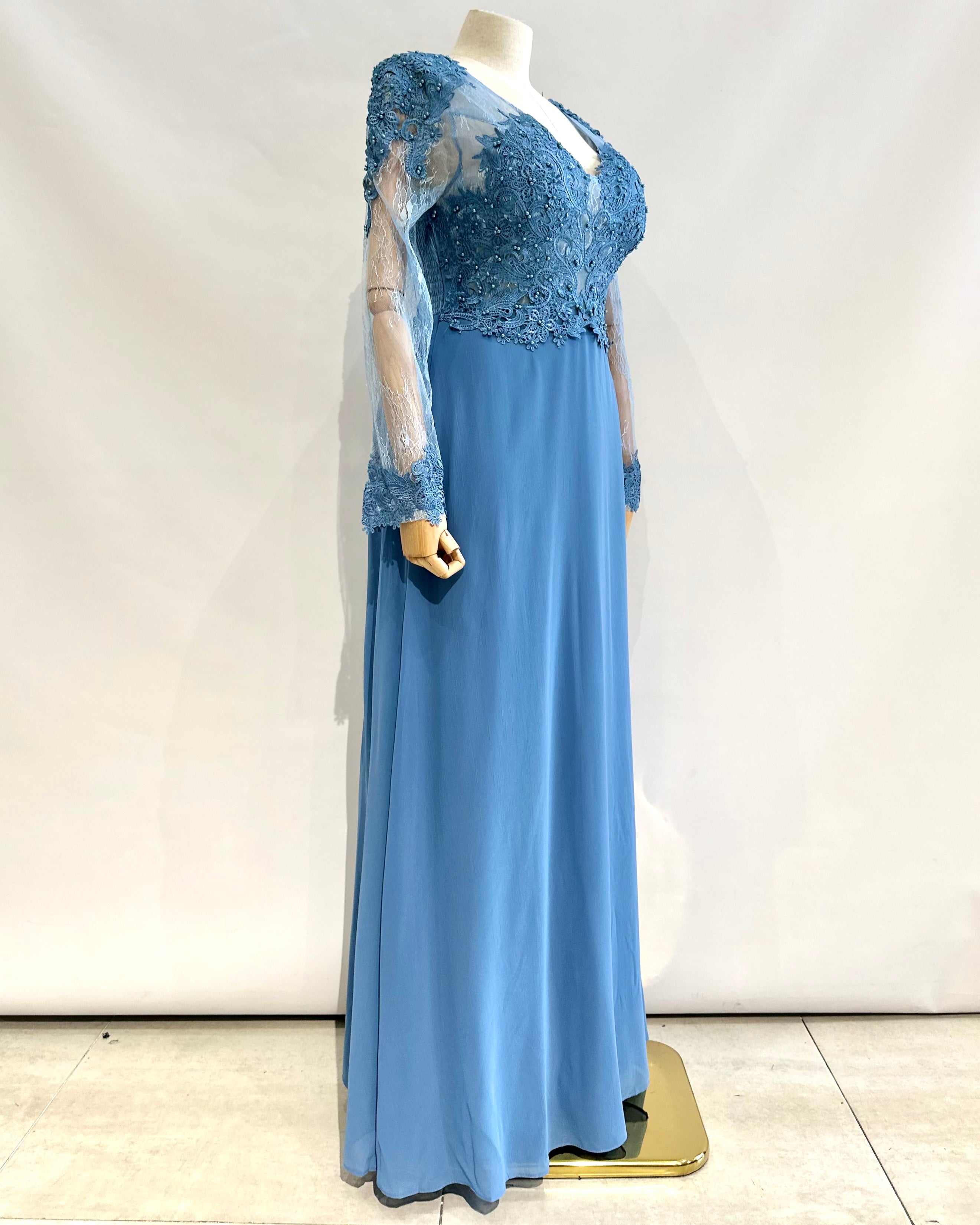 Vestido largo talla grande 9357