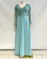 Vestido largo talla grande 9357