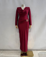 Vestido largo hebilla 25349