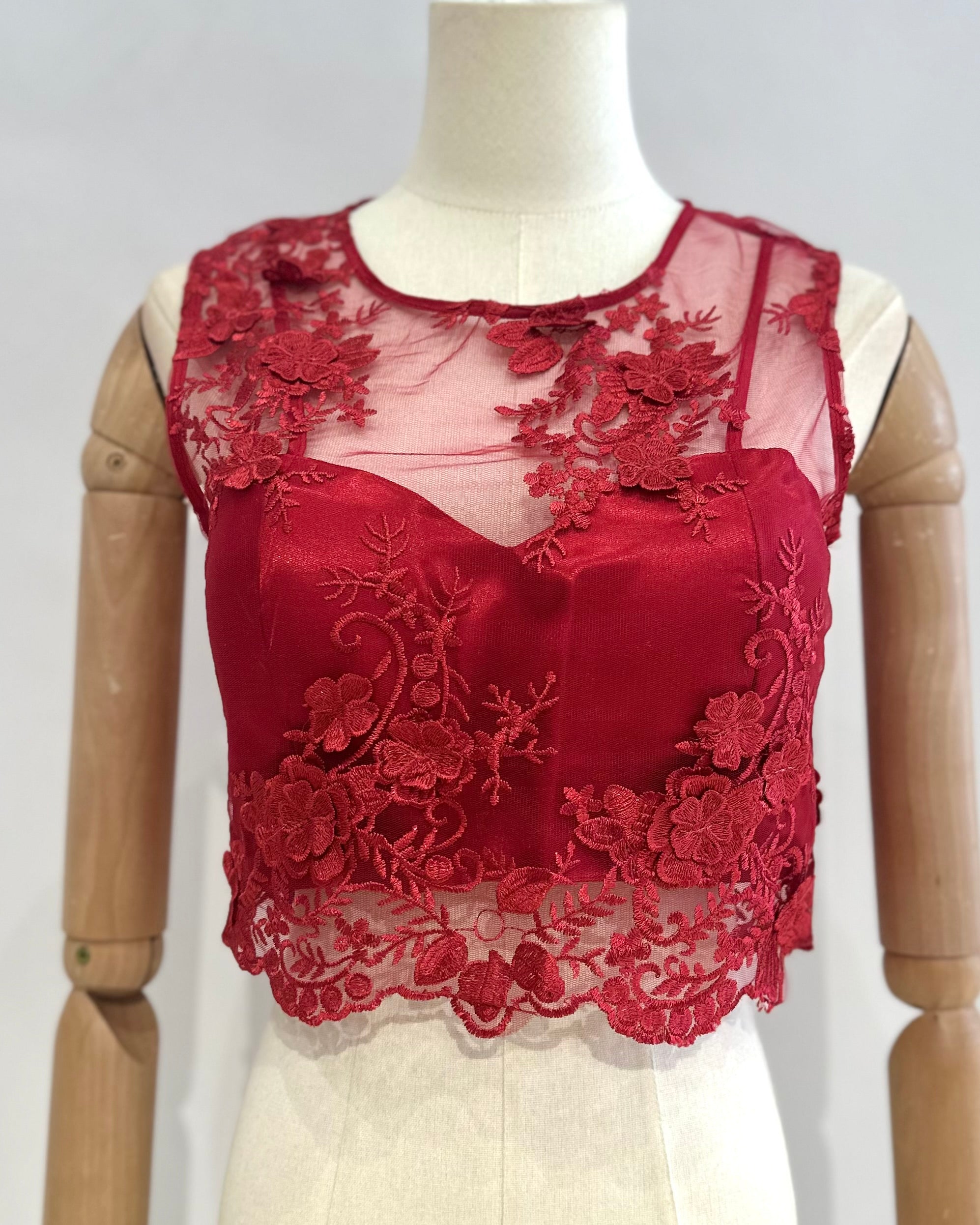 Top bordado flores W9230