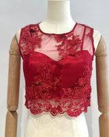 Top bordado flores W9230