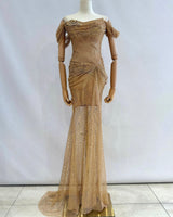Vestido largo malla brillo TYS064