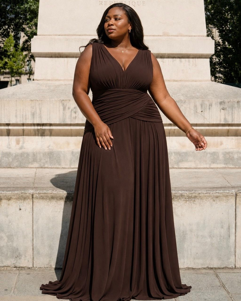 Vestido largo 2601 Liso