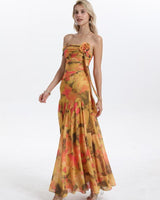 Vestido largo estampado 2678