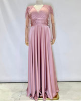 Vestido largo con mangas R8346