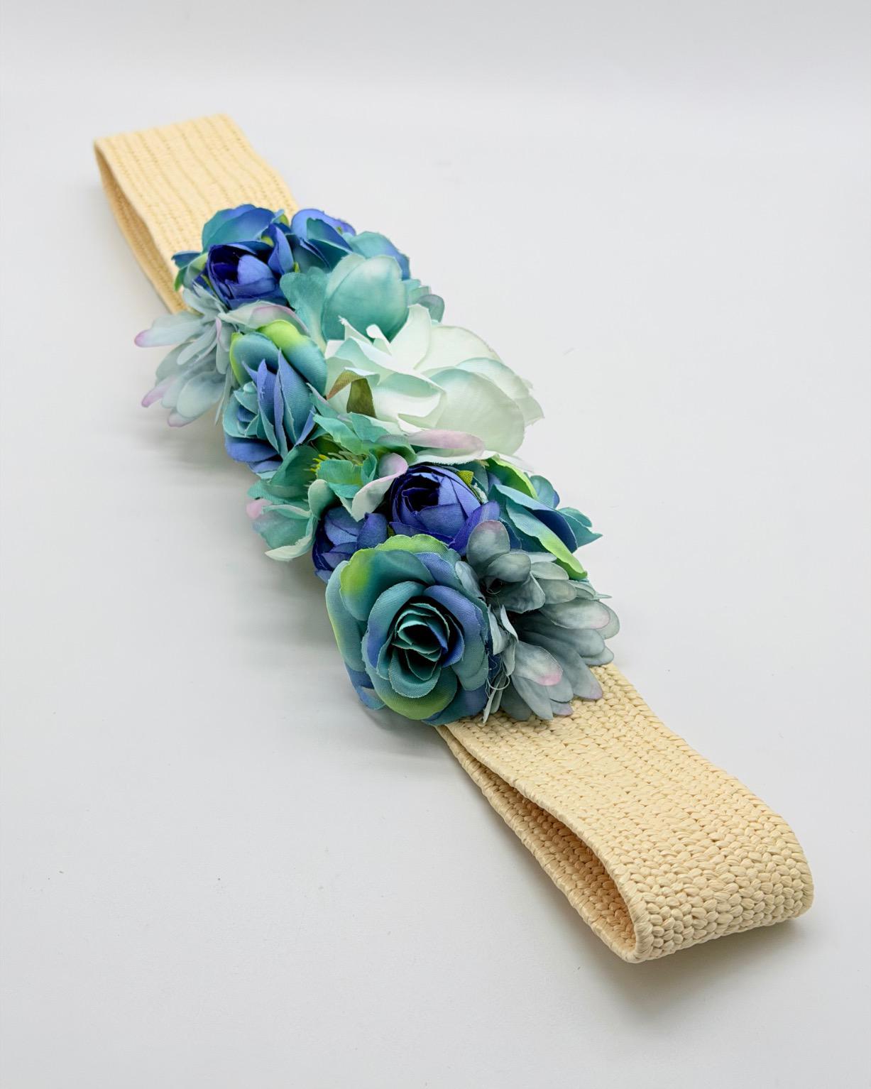 Cinturon de flores rafia BB551226
