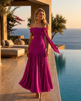 Vestido largo liso 2678-1