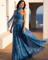 Vestido largo estampado 22393-2