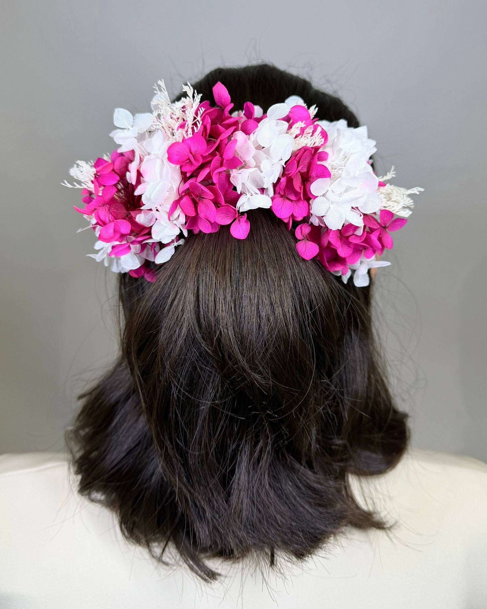 Tocado de flores naturales grande