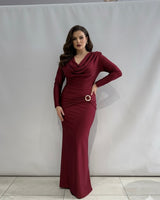 Vestido largo hebilla 25349