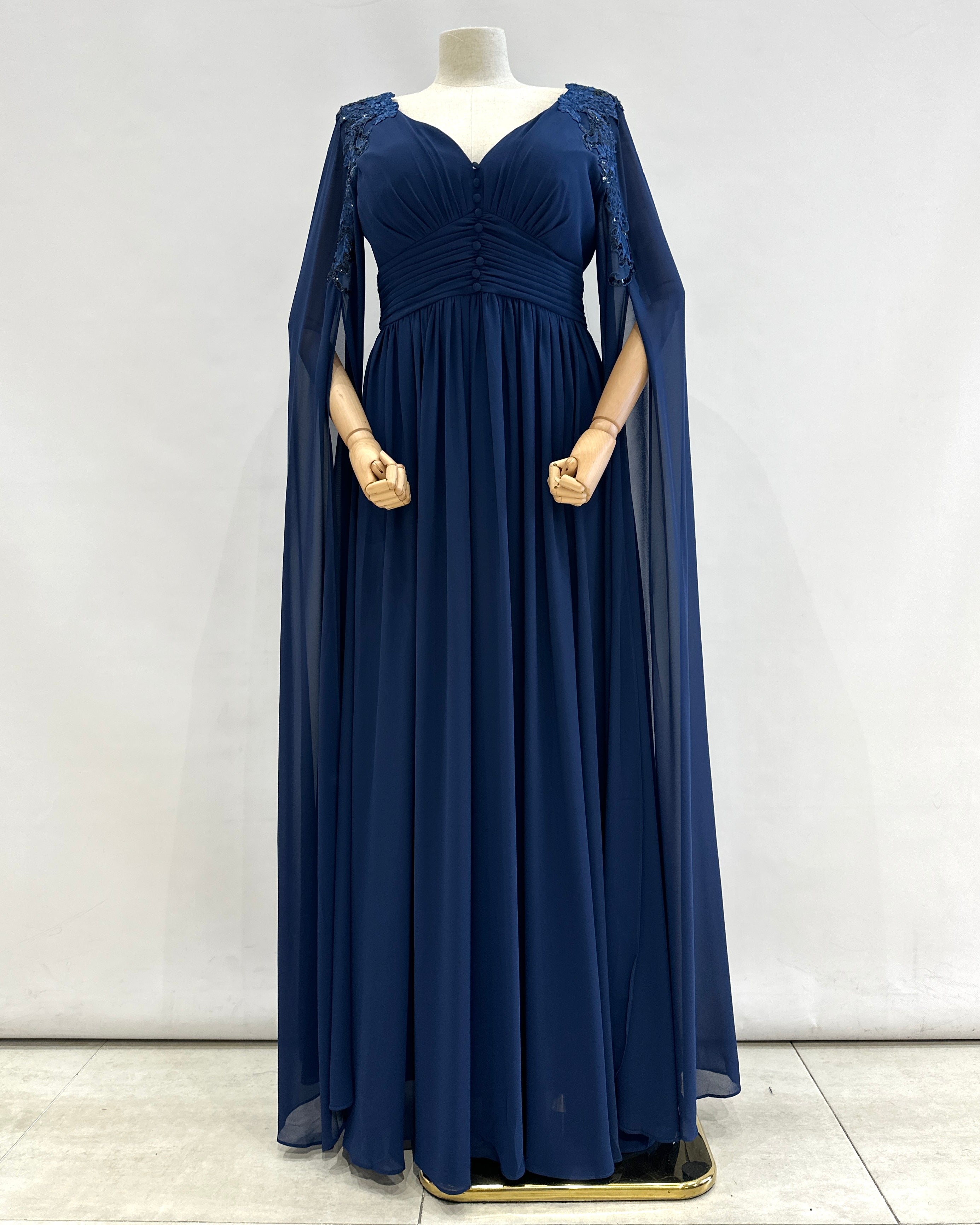 Long dress with sleeves R8307G