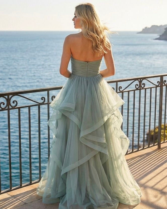 Vestido largo de tul 99622