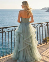 Vestido largo de tul 99622