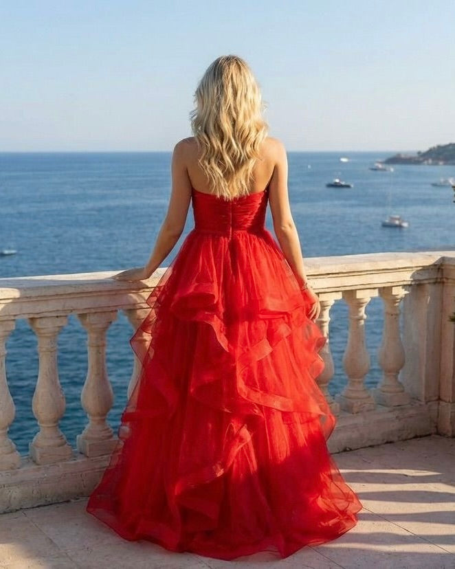 Vestido largo de tul 99622