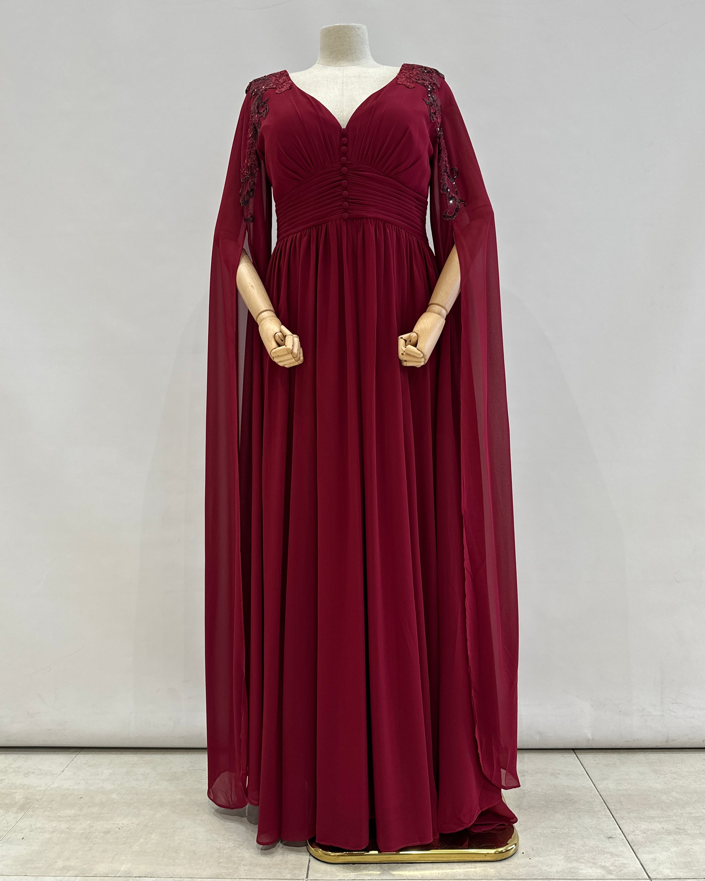 Long dress with sleeves R8307G