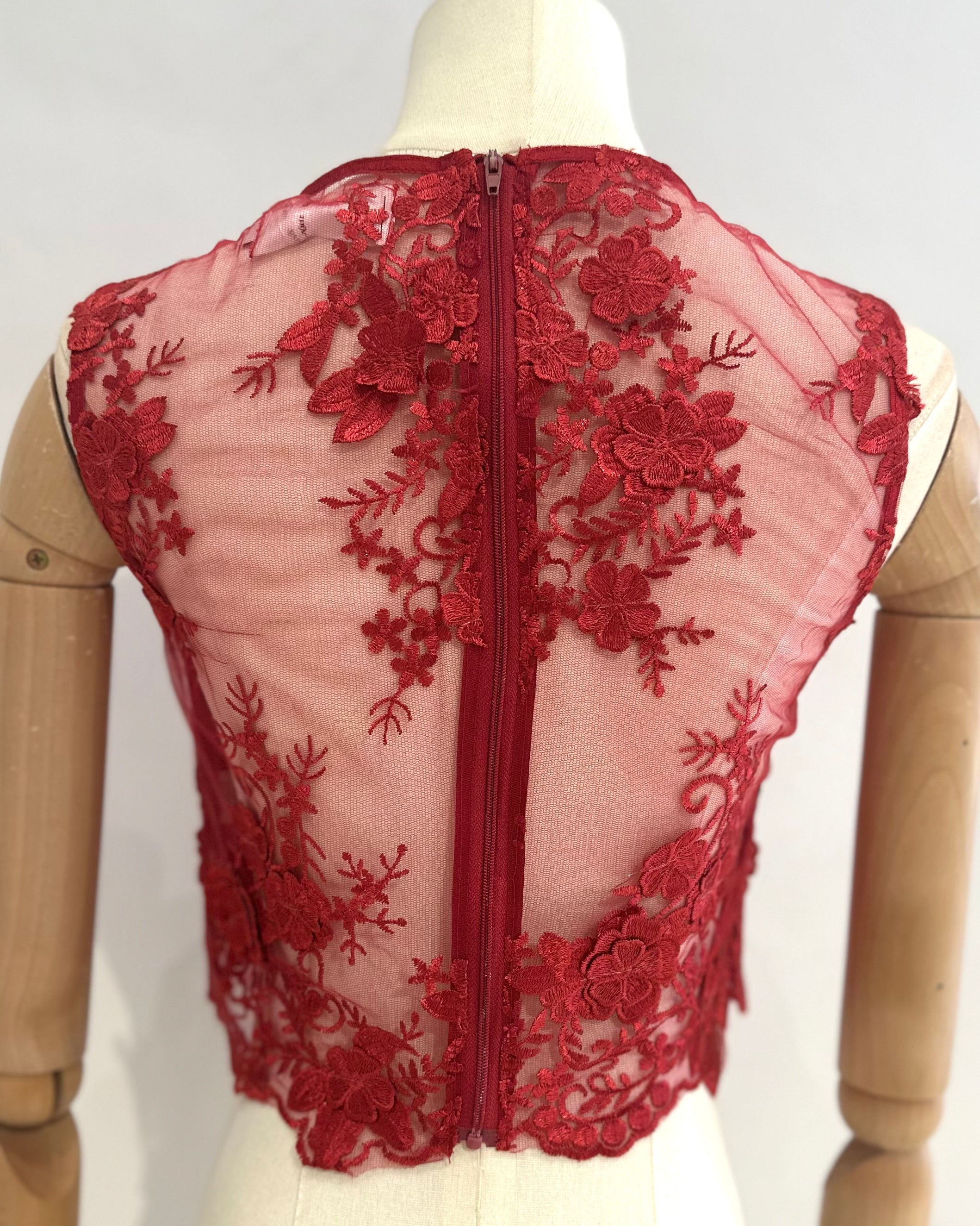 Top bordado flores W9230