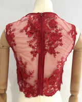 Top bordado flores W9230