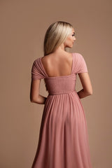 Long dress with sleeves R1269TG