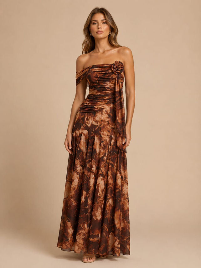 Vestido largo estampado 2678
