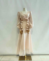 Vestido midi organza LYC0052