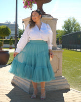 Pompous tulle midi skirt J8751