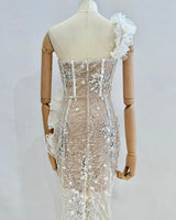 Vestido largo perlas LYS739