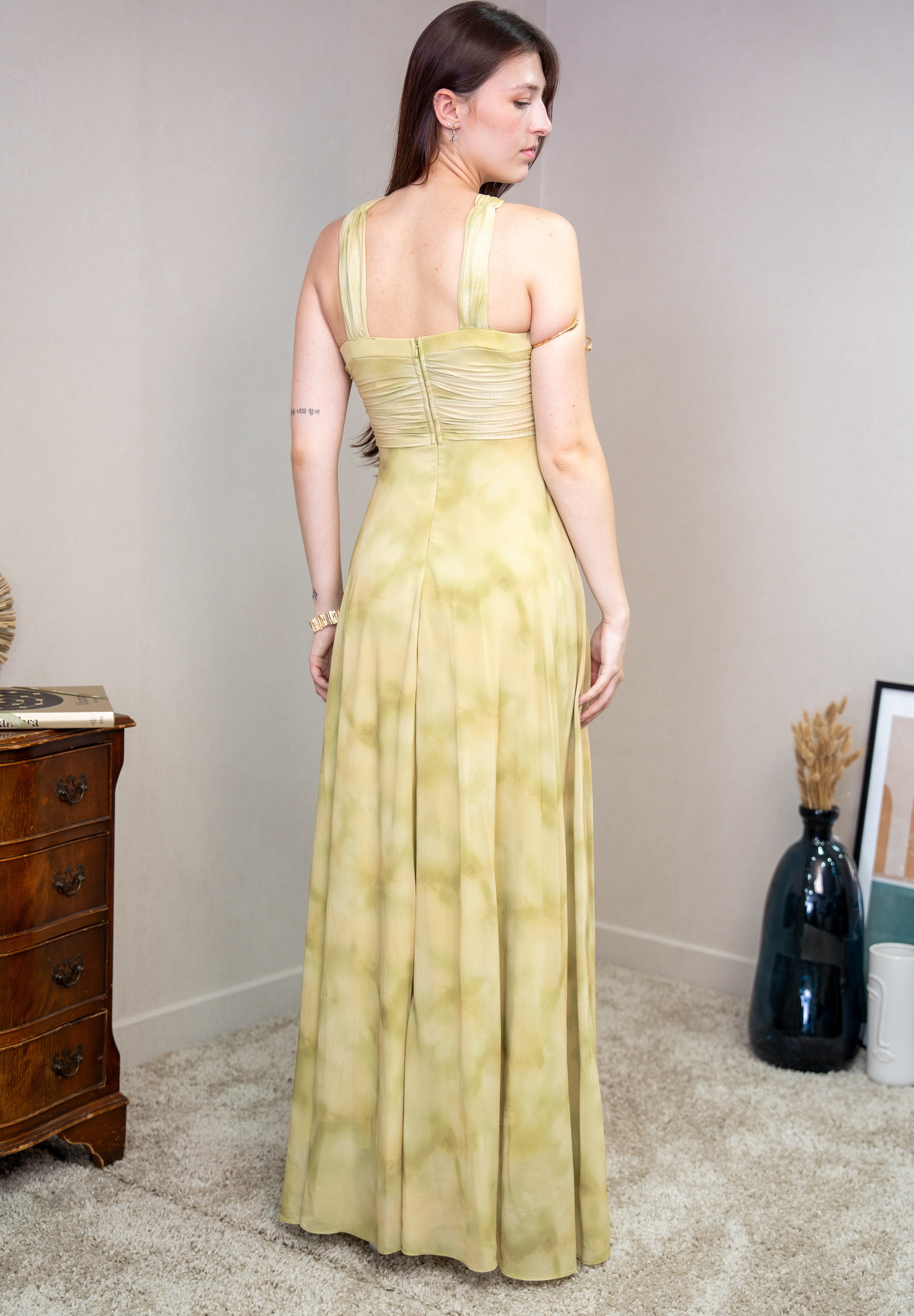 Vestido largo estampado 25130