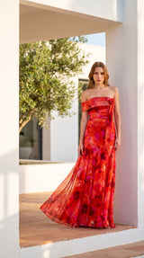 Vestido largo estampado 2678