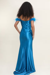 Vestido sirena saten R1879