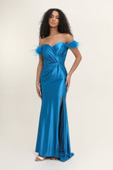 Vestido sirena saten R1879