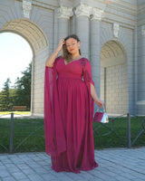 Long dress with sleeves R8307G