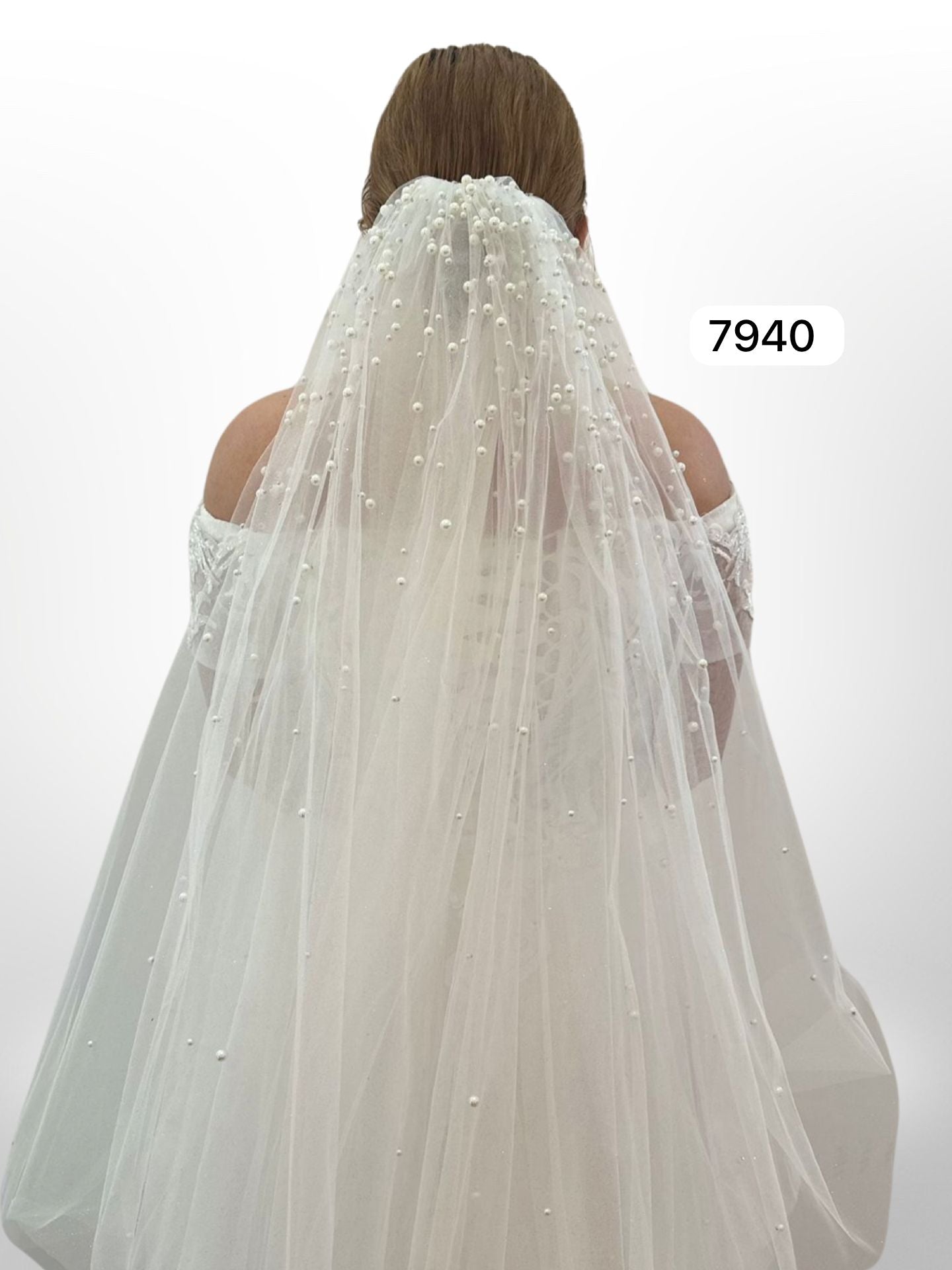 Bridal veil glitter and pearls VL7940